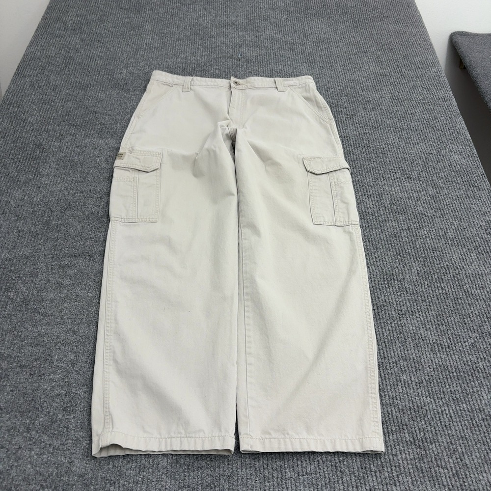 Wrangler Cargo Pants Mens 36x30 Khaki Cotton Utility Workwear Streetwear